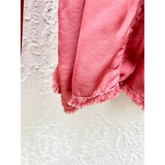 Nation LTD Wide Dolman Sleeve Trim Hem Wrap Tie Top Pink Women's Medium - Picture 4 of 9